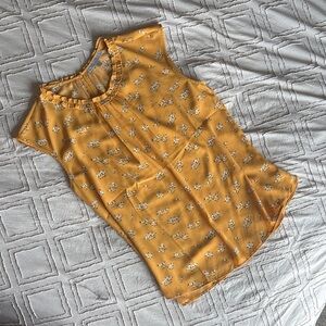 Daniel Rainn Mustard Floral Blouse